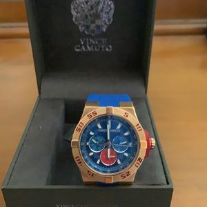 Vince Camino watch with blue wristband